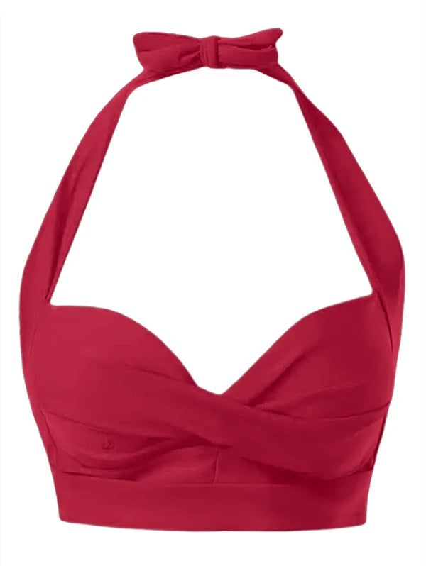 2025 Women's Bikinis Set Solid Color Knot Twist Bikini Swimsuit High Waist Adjustable Strap Two Piece Bathing Swimwear