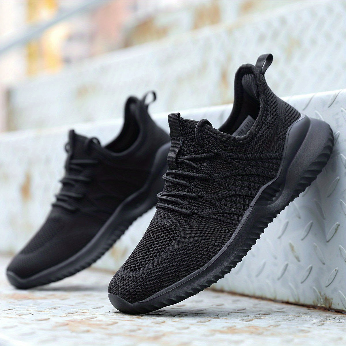 Womens Solid Color Mesh Sneakers - Super-breathable & Ultra-lightweight - Fashionable Non-slip Outdoor Shoes for Trendy Adventure Seekers