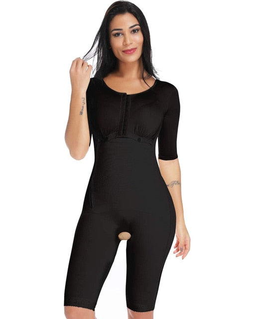 Solid Color Shapewear New Breasted One Piece Shapewear High Compression Faja Bra Waist Trainer