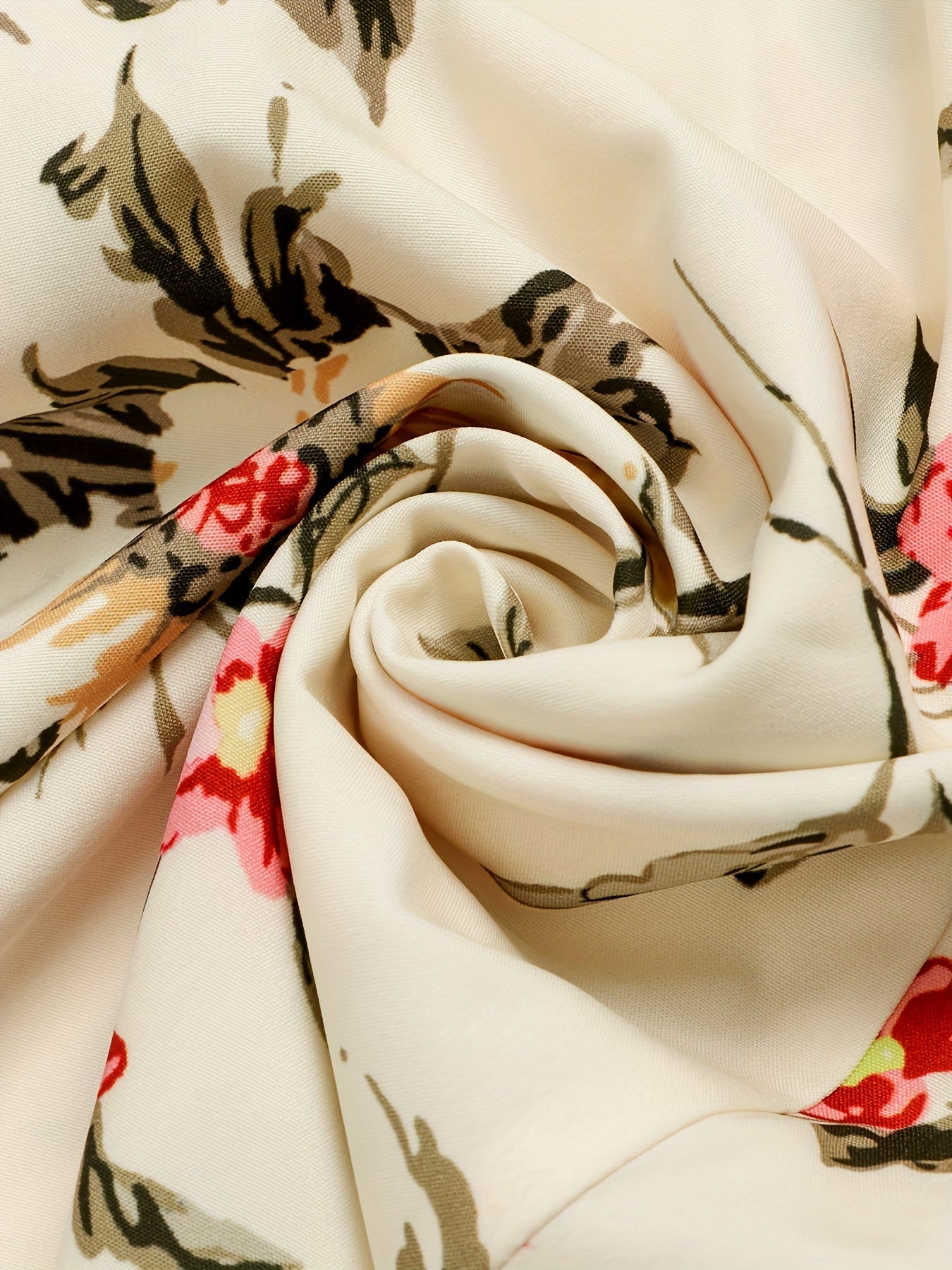 Charming Floral Print A-line Dress - Stylish & Elegant Crew Neck Design with Half Sleeves - Perfect for Spring & Summer - Comfortable Womens Clothing for Versatile Wear