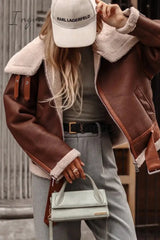 Ingvn - Casual Street Color Block Contrast Turndown Collar Outerwear(3 Colors)