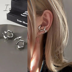 Y2K Metal Hollow Irregular Stud Earrings for Women Vintage Harajuku Goth Earrings Trend Korean Fashion Egirl Aesthetic Jewelry