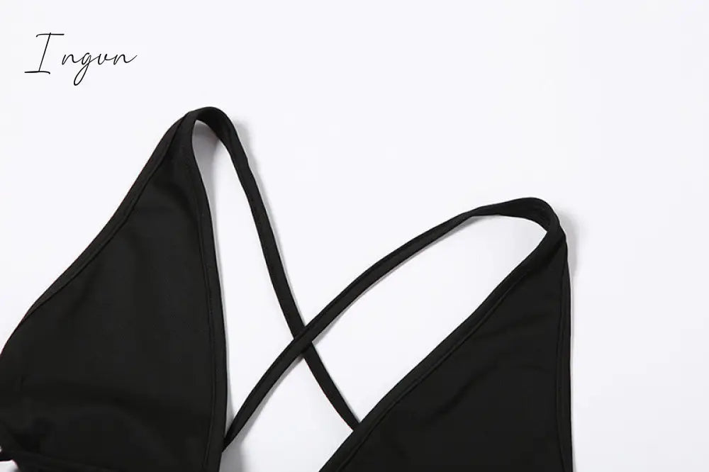 Ingvn - Sexy Bandage Hollow Out Slip Maxi Dress for Women Party Club Elegant Outfits Summer Holiday Backless Dresses Slim