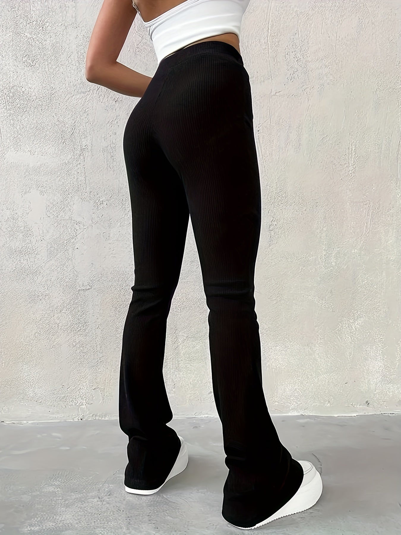 Chic High-Waist Leggings - Comfort Stretch, Solid Color, Perfect for Autumn & Winter - Womens Fashion