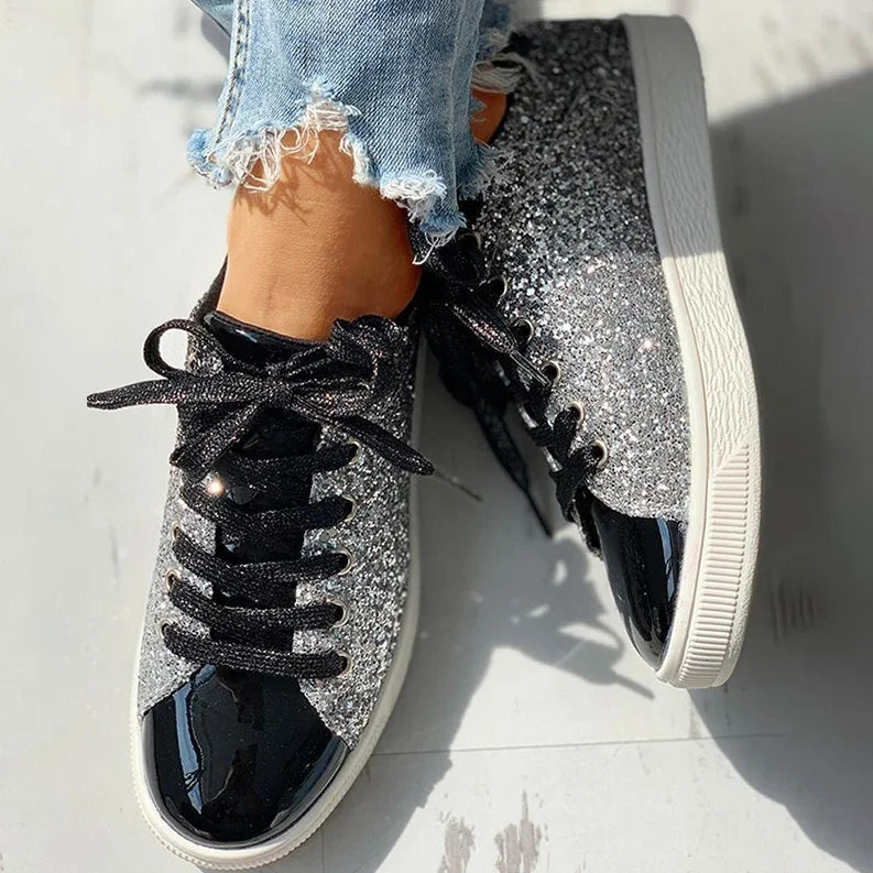 Sneakers Bling Luxury Shoe Glitter Casual Female Breathable Lace Up Outdoor Sport Women Vulcanize Shoes Zapatos De Mujer