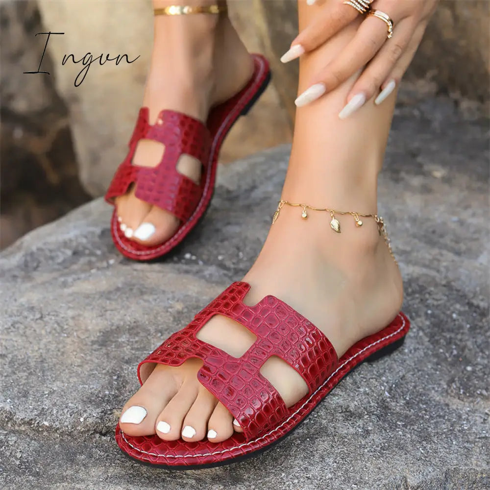 Ingvn - Casual Patchwork Solid Color Round Comfortable Shoes Shoes/Slippers