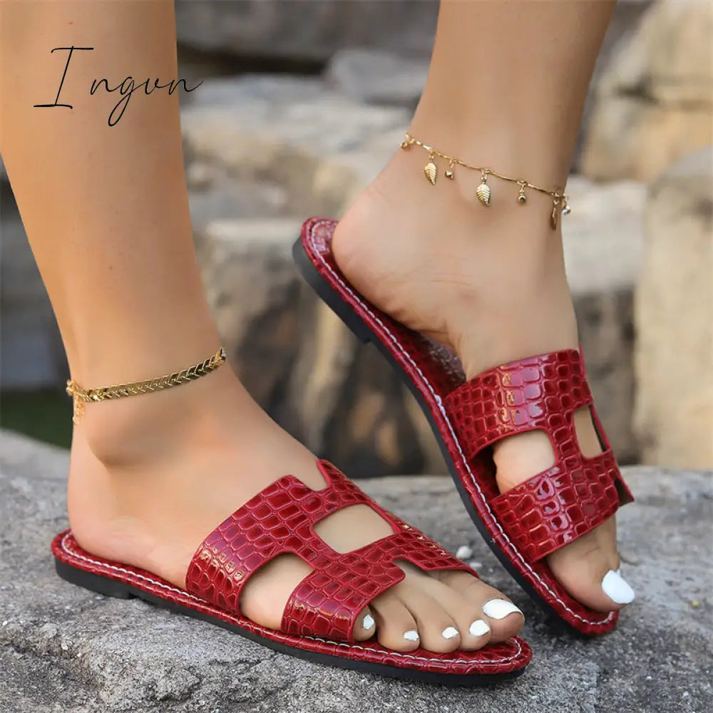 Ingvn - Casual Patchwork Solid Color Round Comfortable Shoes Shoes/Slippers