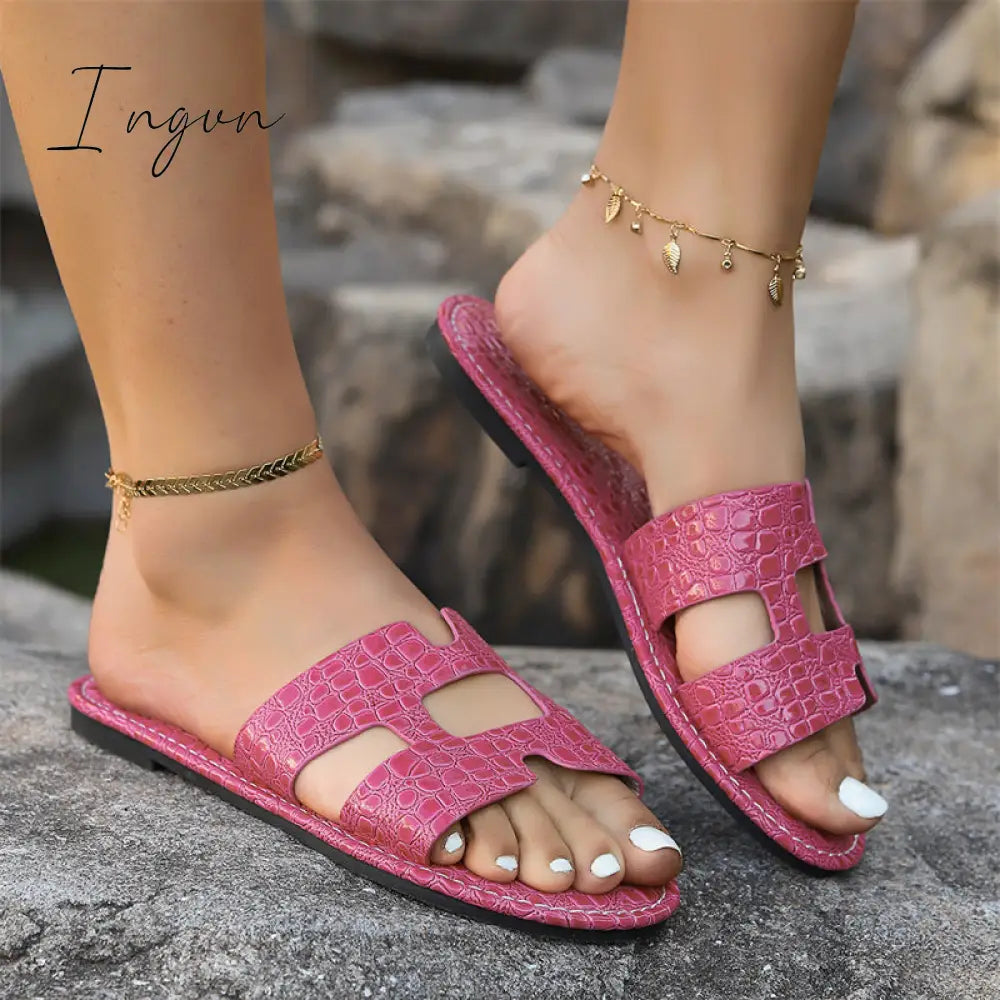 Ingvn - Casual Patchwork Solid Color Round Comfortable Shoes Shoes/Slippers