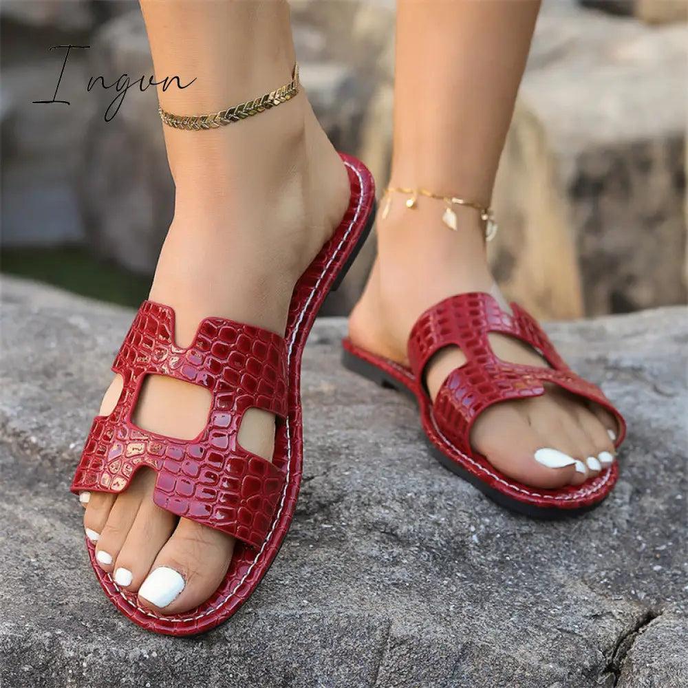 Ingvn - Casual Patchwork Solid Color Round Comfortable Shoes Shoes/Slippers