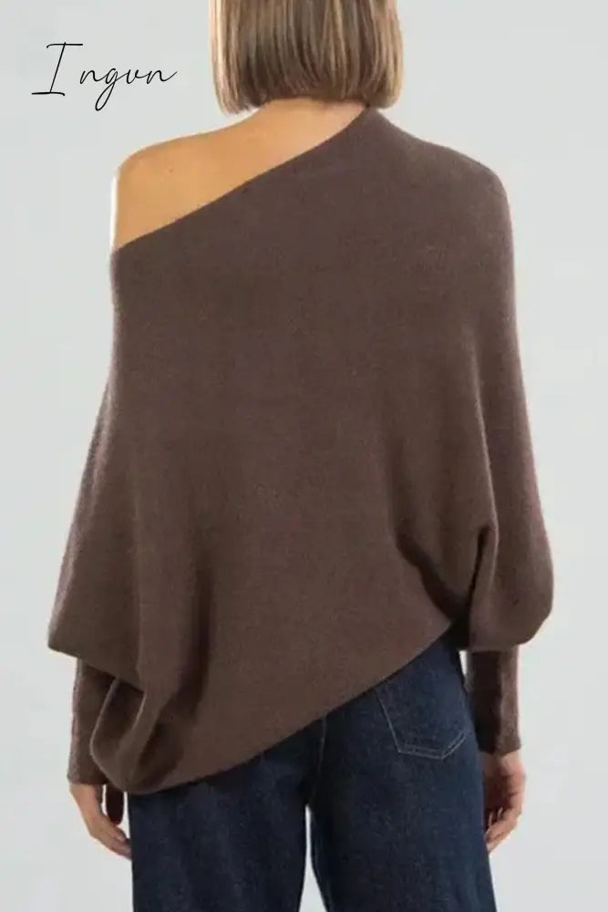 Ingvn - Casual Simplicity Solid Make Old O Neck Tops Tops/Sweaters & Cardigans