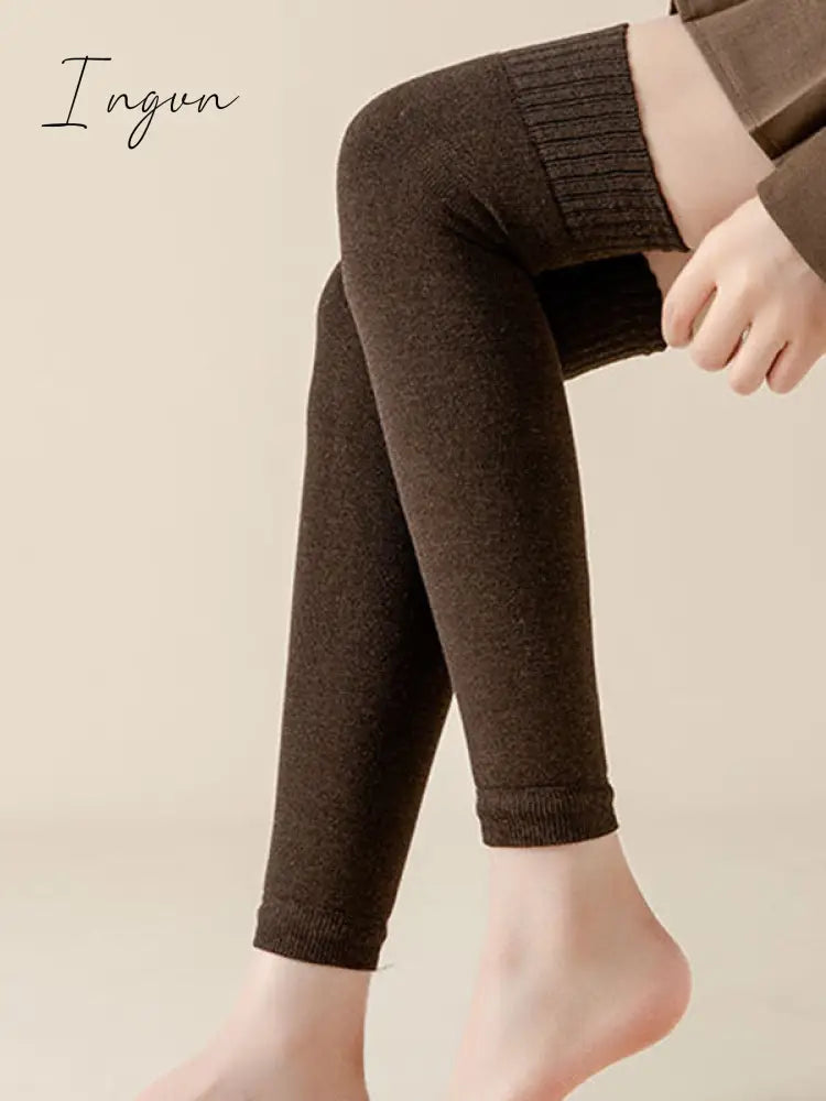 Ingvn - Casual Skinny Keep Warm Solid Color Leg Warmers Accessories Coffee / One_Size Warmers