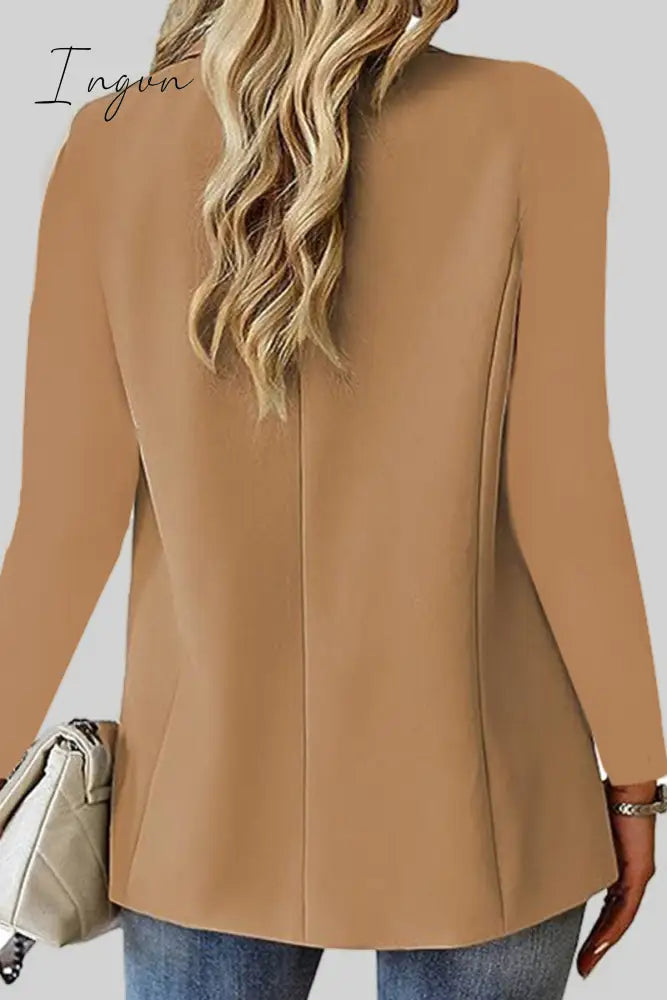 Ingvn - Casual Solid Cardigan Turn-Back Collar Outerwear Outerwear/Suit Jacket