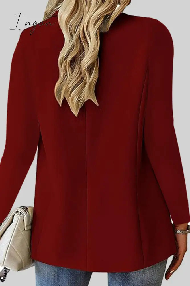 Ingvn - Casual Solid Cardigan Turn-Back Collar Outerwear Outerwear/Suit Jacket