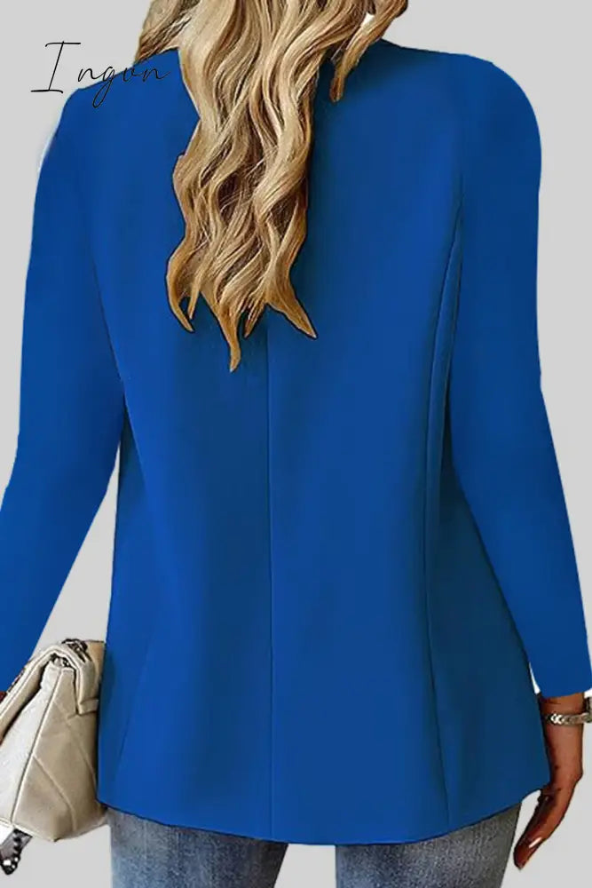 Ingvn - Casual Solid Cardigan Turn-Back Collar Outerwear Outerwear/Suit Jacket