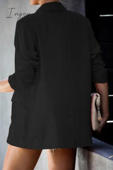 Ingvn - Casual Solid Patchwork Turn-Back Collar Outerwear Outerwear/Suit Jacket