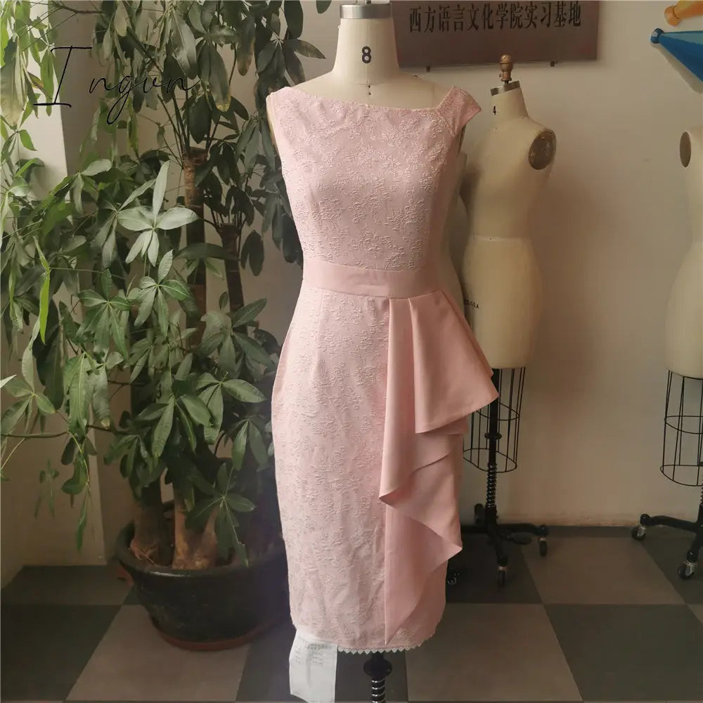 Ingvn - Evening Party Date Women White See Through Hollow Out Floral Lace Bodycon Dress Office Lady