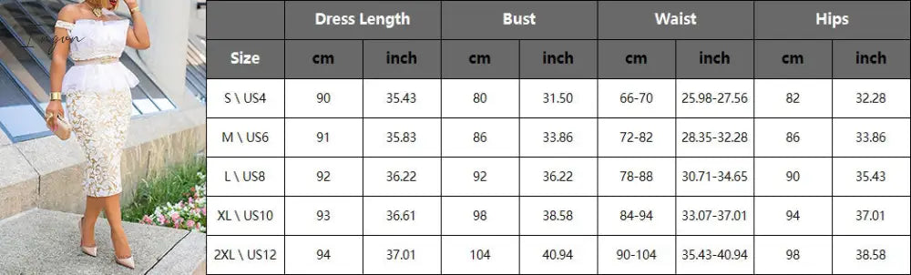 Ingvn - Evening Party Date Women White See Through Hollow Out Floral Lace Bodycon Dress Office Lady