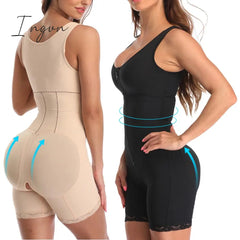 Ingvn - Fajas Full Body Shaper Modeling Waist Trainer Butt Lifter Thigh Reducer Tummy Control Push
