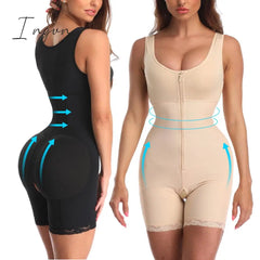 Ingvn - Fajas Full Body Shaper Modeling Waist Trainer Butt Lifter Thigh Reducer Tummy Control Push
