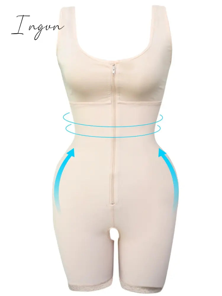 Ingvn - Fajas Full Body Shaper Modeling Waist Trainer Butt Lifter Thigh Reducer Tummy Control Push