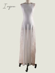Ingvn - Floor Length Long Dresses For Women Party Wedding Evening Clothes Sleeveless Vintage