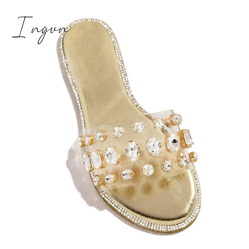 Ingvn - Gem Slip-On Clear Strap Slippers