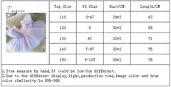 Ingvn - Girls Ruffles Princess Dress For Kids Wedding Elegant Party Tutu Prom Gown Children