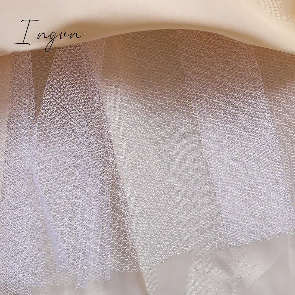 Ingvn - Girls Ruffles Princess Dress For Kids Wedding Elegant Party Tutu Prom Gown Children