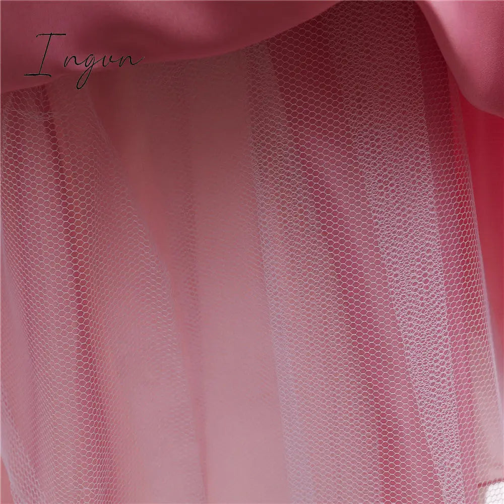 Ingvn - Girls Ruffles Princess Dress For Kids Wedding Elegant Party Tutu Prom Gown Children