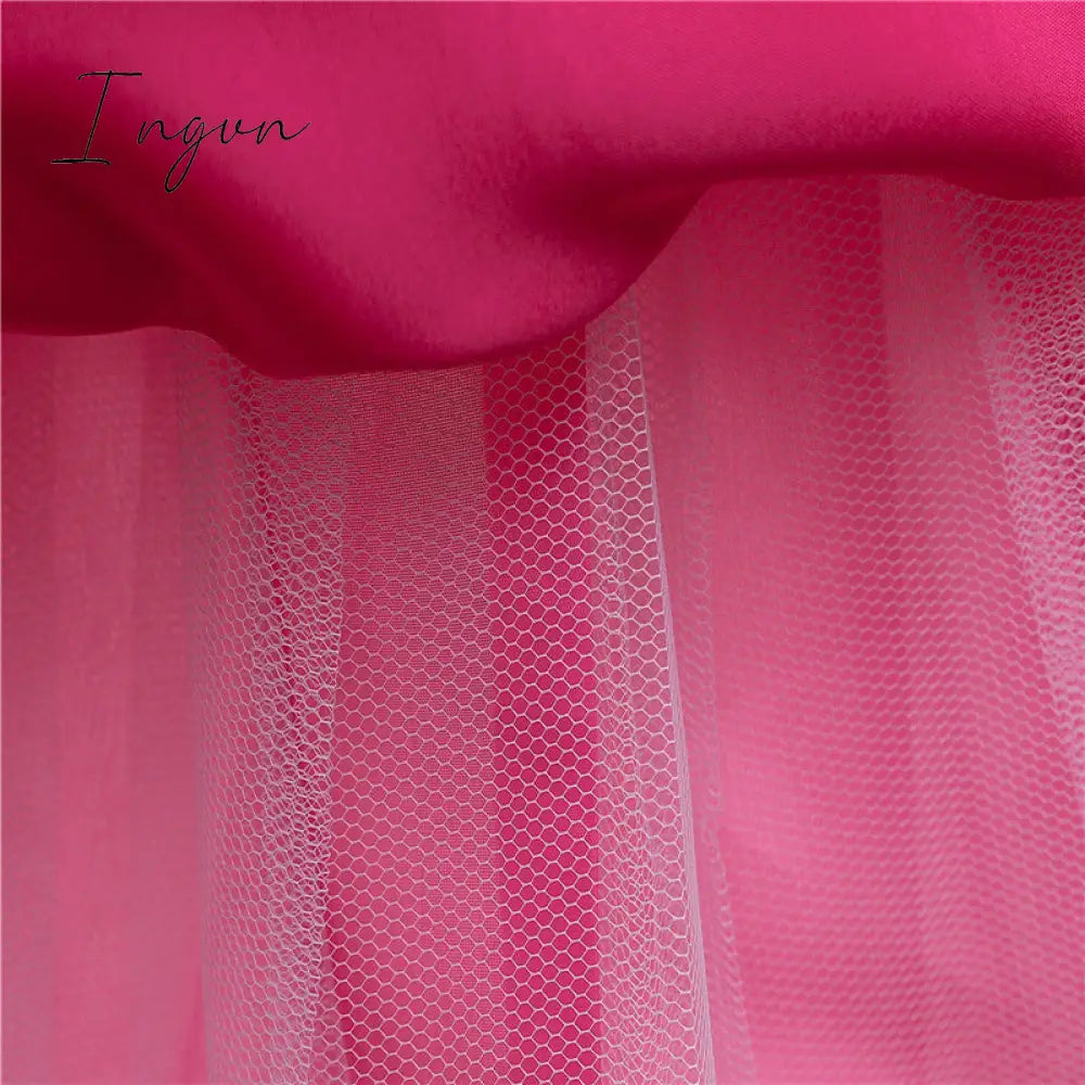 Ingvn - Girls Ruffles Princess Dress For Kids Wedding Elegant Party Tutu Prom Gown Children