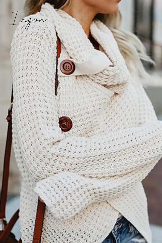 Ingvn - Irregular Winter Shawl Coat(6 Colors) Tops