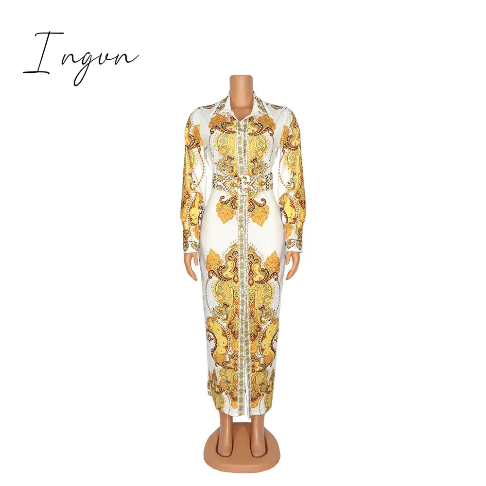 Ingvn - Long Maxi Dress African Dresses For Women Dashiki Plus Size Ladies Traditional Clothing