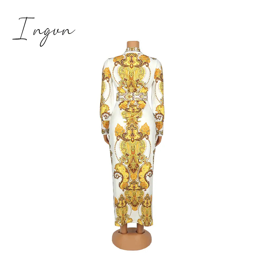 Ingvn - Long Maxi Dress African Dresses For Women Dashiki Plus Size Ladies Traditional Clothing