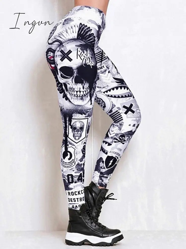Ingvn - Multicolor Black Pink Halloween Print S M L Xl Xxl /