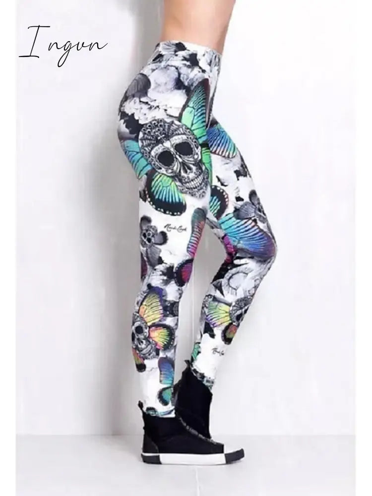 Ingvn - Multicolor Black Pink Halloween Print S M L Xl Xxl Blue /