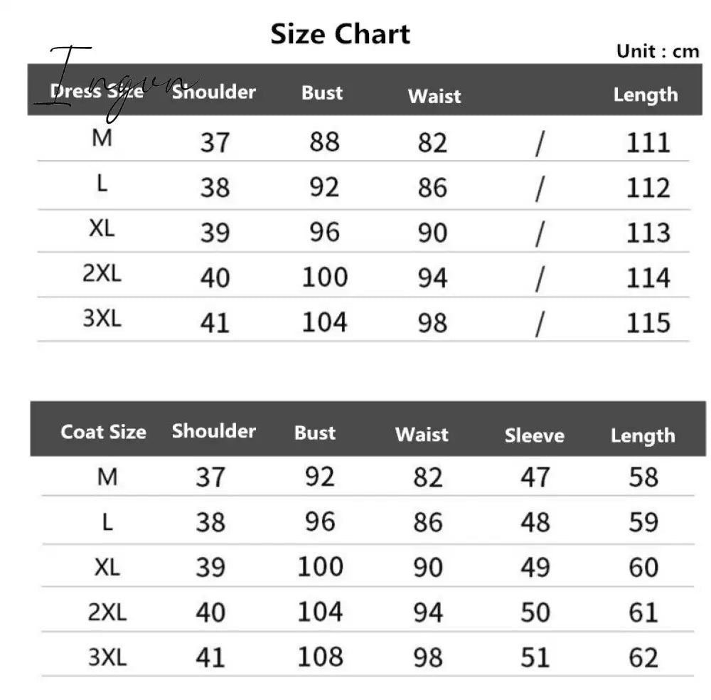 Ingvn - Spring Autumn New Suit Jacket Dress Two - Piece Women’s Elegant Blazers Floral Long Skirt