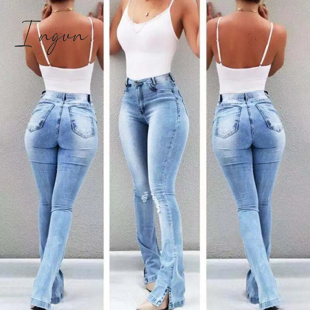 Ingvn - Spring Casual Baggy Jeans Women Fashion High Waist Mom Denim Trousers Overalls Oversize
