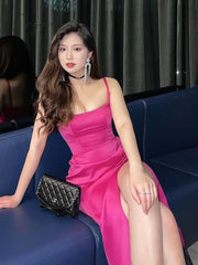 Ingvn - Summer Bodycon White Satin Evening Night Party Dresses Sexy Birthday Dress For Women