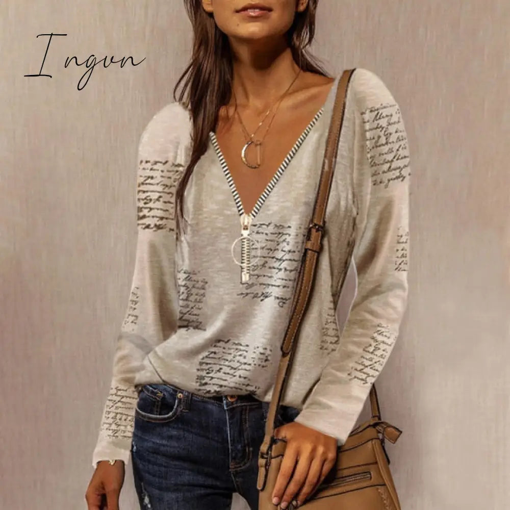 Ingvn - Summer Shirts For Women Fashion V Neck Patchwork Loose T Shirt Female Short Sleeve Top