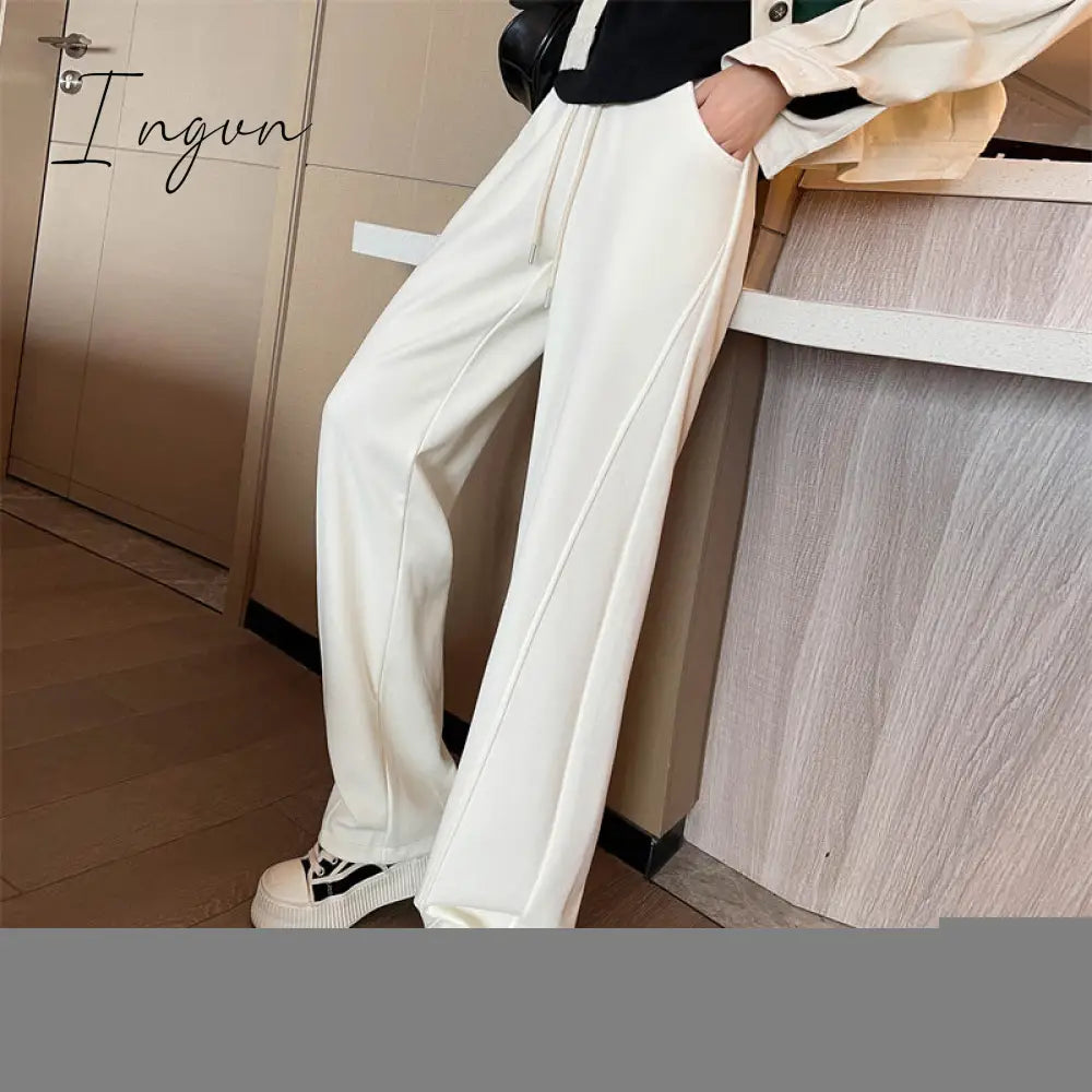 Ingvn - Sweatpants Women 2023 New Streetwear Pants High Waist Loose Trousers Casual Straight Sport