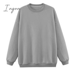 Ingvn - Toppies Womens Tracksuits Hooded Sweatshirts Autumn Winter Fleece Oversize Hoodies Solid