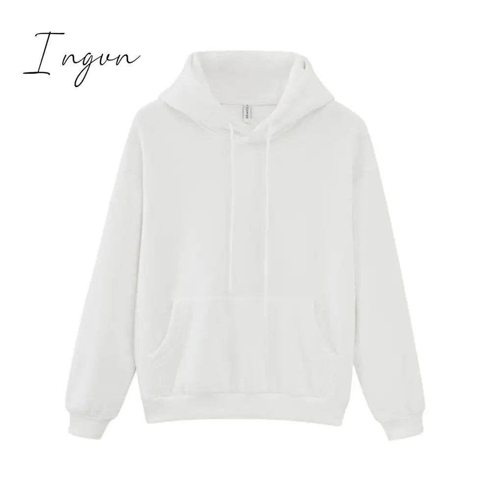Ingvn - Toppies Womens Tracksuits Hooded Sweatshirts Autumn Winter Fleece Oversize Hoodies Solid