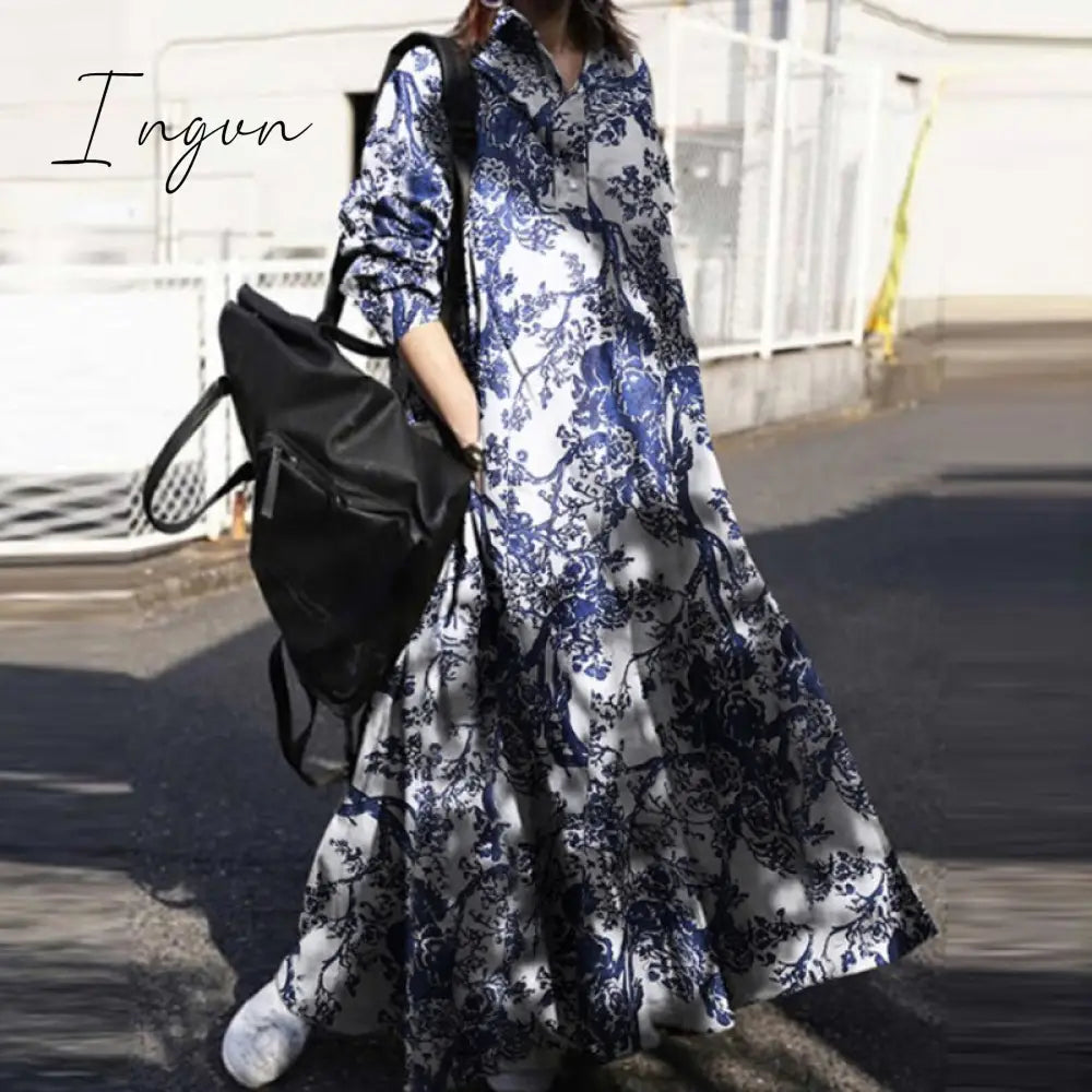 Ingvn - Turkey Muslim Women Long Dress Moroccan Kaftan Solid Maxi Vestidos Elegant Robe Femme