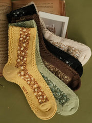 Ingvn - Vintage Jacquard Cotton Socks Accessories Warmers