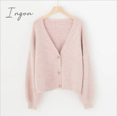 Ingvn - Women Cardigans Sweater Tops Cashmere Casual Jacket Chic Woman’s Jersey Knit Jumpers One