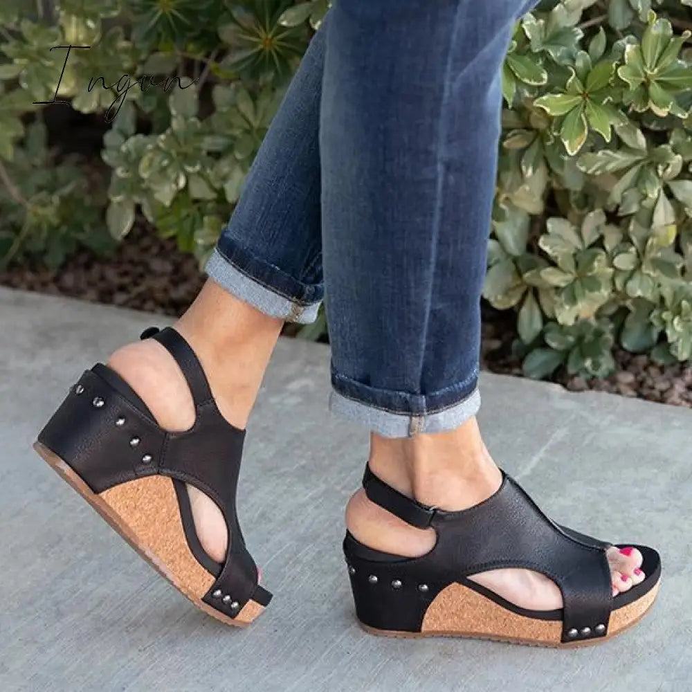 Ingvn - Women Fashion Comfy Wedges Sandals
