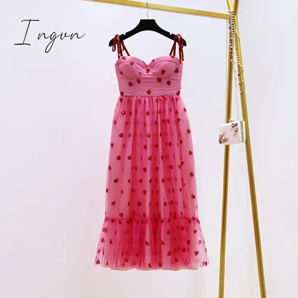 Ingvn - Women’s Dresses Summer Sexy Slash Neck Floral Print Boho Beach Dress Pleated Sleeveless