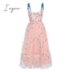 Ingvn - Women’s Dresses Summer Sexy Slash Neck Floral Print Boho Beach Dress Pleated Sleeveless
