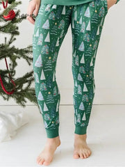 Ingvn - Women’s Pajamas Sets Trees Fashion Casual Comfort Christmas Cotton Breathable V Wire Long