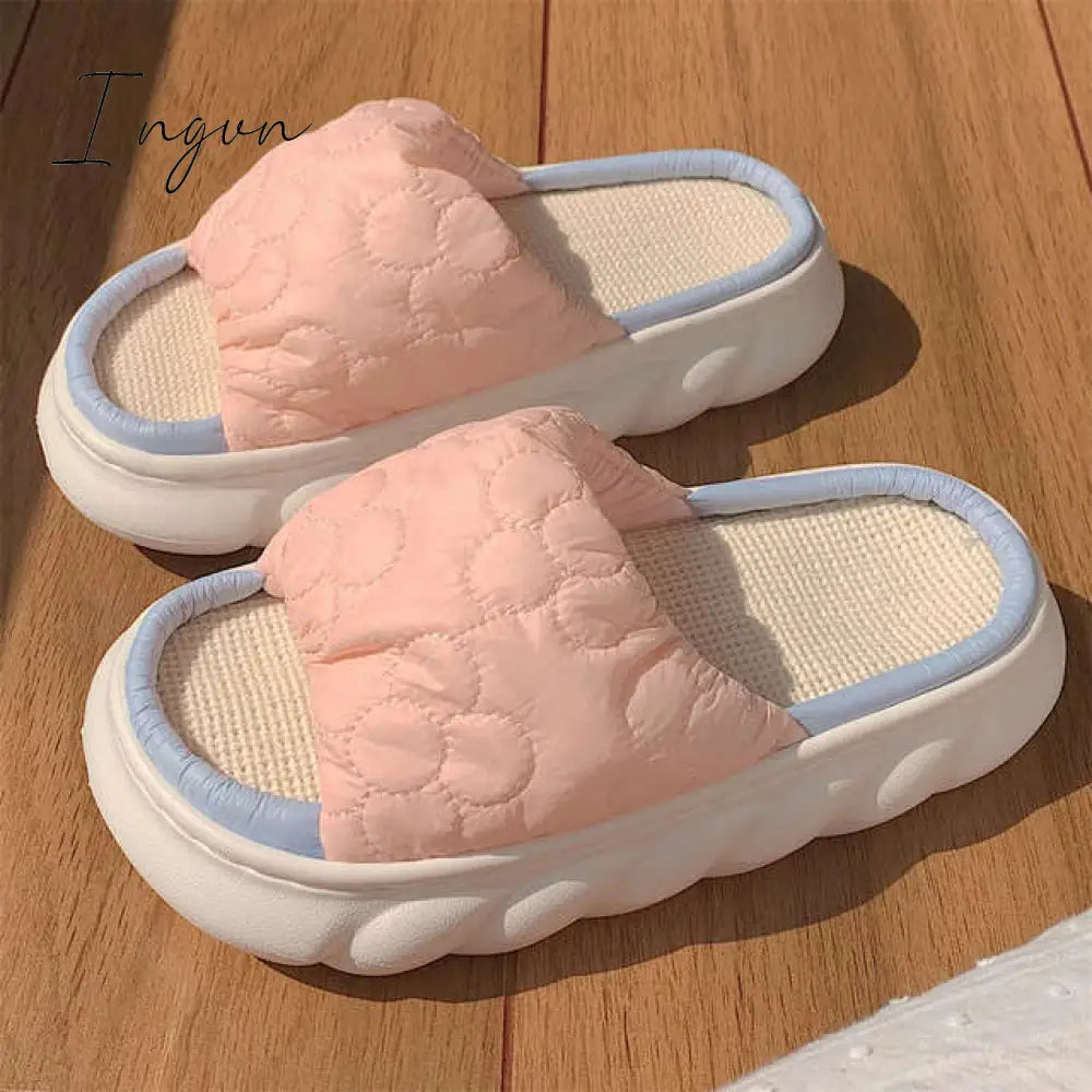 Ingvn - Women’s Slippers Summer Four Seasons Indoor Home Sandals And Cute Cartoon Milk Cow House